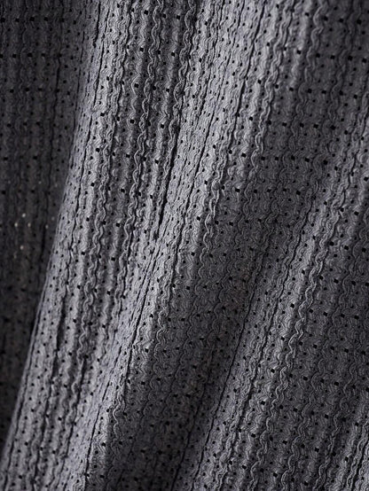 Manfinity CasualCool Heren Casual Effen Getextureerd Mesh Korte Mouw Overhemd, Zomer Herenkleding Heren Overhemden Heren Zomer Overhemden Herenkleding Heren Overhemden Herenkleding Heren Overhemden Casual Overhemden Voor Heren